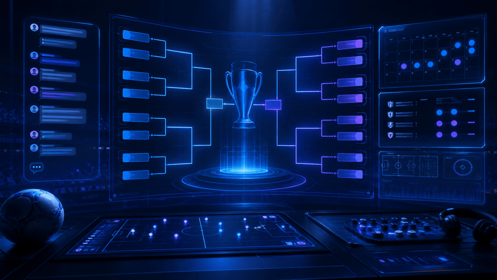 Visual da operação e comunicação da competição
